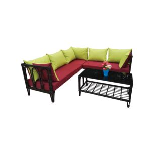 SEATING SET 4PCS ALUM RTTN 3CHAIR 1TABLE SEATING SET 4PCS ALUM RTTN 3CHAIR 1TABLE